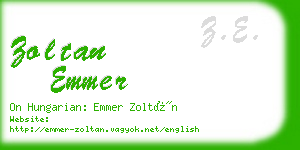 zoltan emmer business card